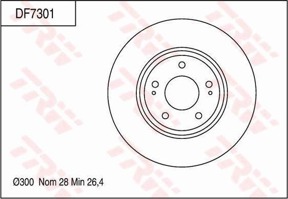 TRW DF7301 - Disque de frein cwaw.fr