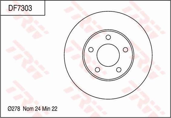 TRW DF7303 - Disque de frein cwaw.fr