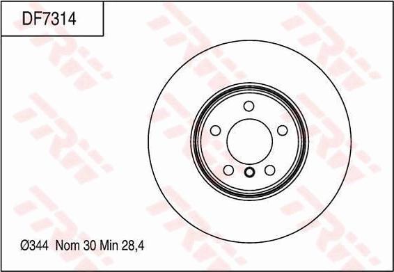 TRW DF7314 - Disque de frein cwaw.fr