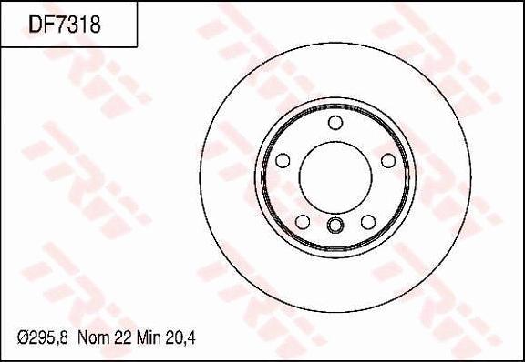 TRW DF7318 - Disque de frein cwaw.fr