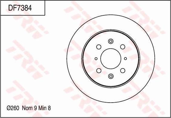 TRW DF7384 - Disque de frein cwaw.fr