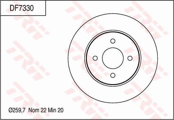 TRW DF7330 - Disque de frein cwaw.fr