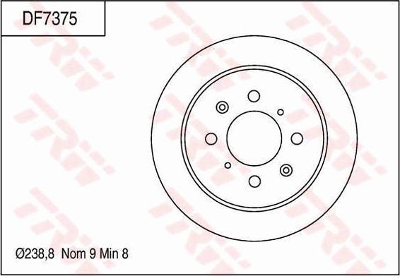 TRW DF7375 - Disque de frein cwaw.fr