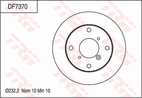 TRW DF7370 - Disque de frein cwaw.fr