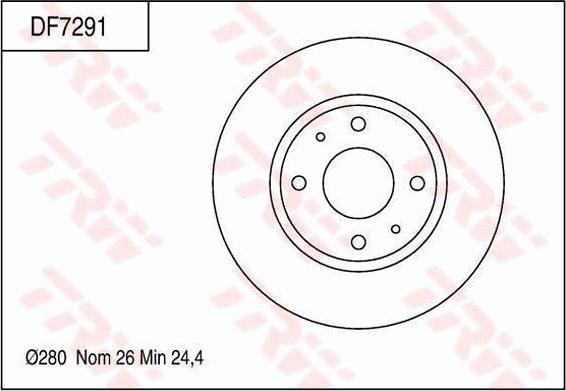 TRW DF7291 - Disque de frein cwaw.fr