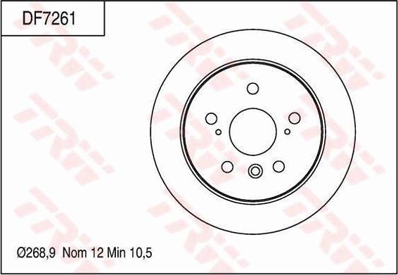 TRW DF7261 - Disque de frein cwaw.fr