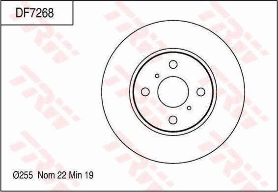 TRW DF7268 - Disque de frein cwaw.fr