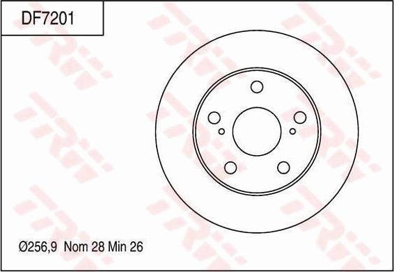 TRW DF7201 - Disque de frein cwaw.fr