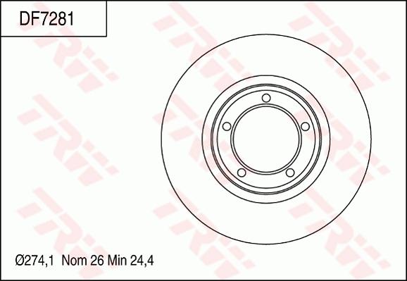 TRW DF7281 - Disque de frein cwaw.fr