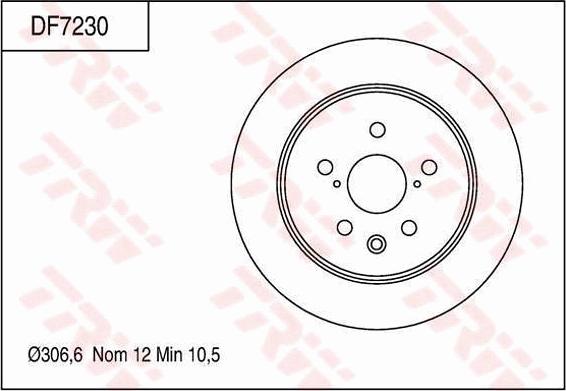 TRW DF7230 - Disque de frein cwaw.fr