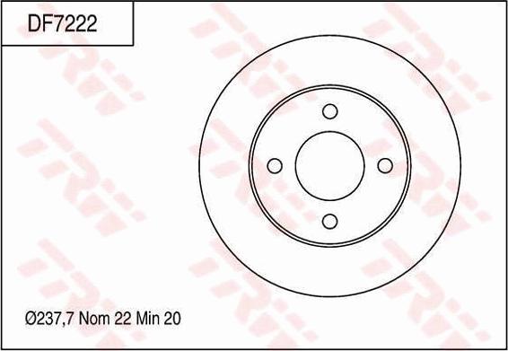 TRW DF7222 - Disque de frein cwaw.fr