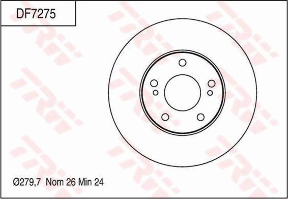 TRW DF7275 - Disque de frein cwaw.fr