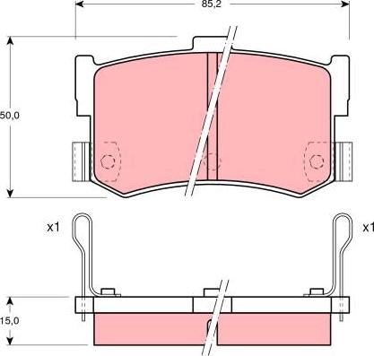 TRW GDB994 - Kit de plaquettes de frein, frein à disque cwaw.fr