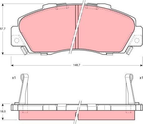 TRW GDB995 - Kit de plaquettes de frein, frein à disque cwaw.fr