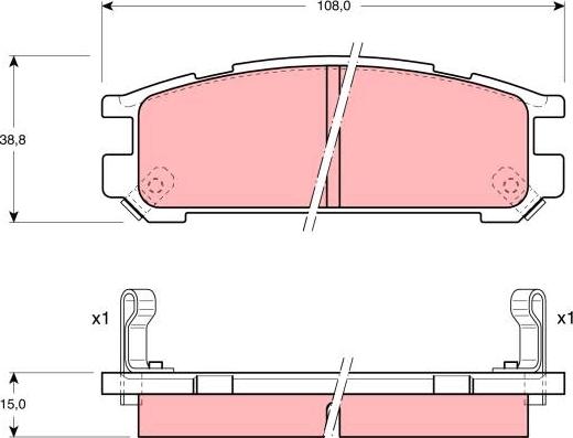 TRW GDB990 - Kit de plaquettes de frein, frein à disque cwaw.fr