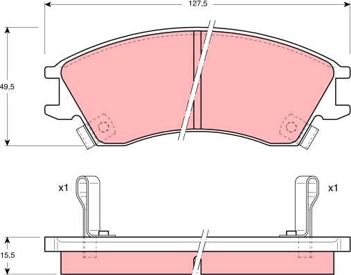 TRW GDB992 - Kit de plaquettes de frein, frein à disque cwaw.fr