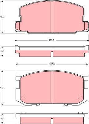 TRW GDB954 - Kit de plaquettes de frein, frein à disque cwaw.fr