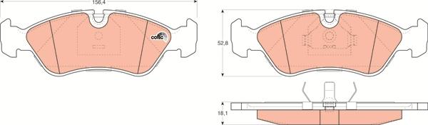 TRW GDB951 - Kit de plaquettes de frein, frein à disque cwaw.fr