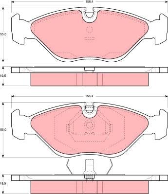 TRW GDB969 - Kit de plaquettes de frein, frein à disque cwaw.fr