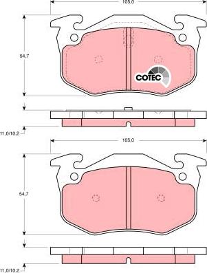 TRW GDB905 - Kit de plaquettes de frein, frein à disque cwaw.fr