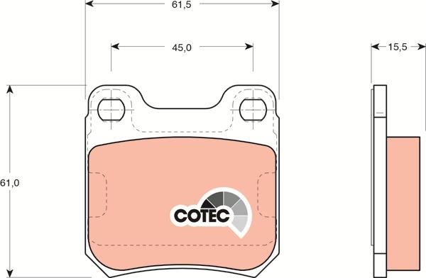 TRW GDB915 - Kit de plaquettes de frein, frein à disque cwaw.fr