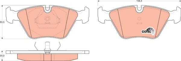 TRW GDB916 - Kit de plaquettes de frein, frein à disque cwaw.fr