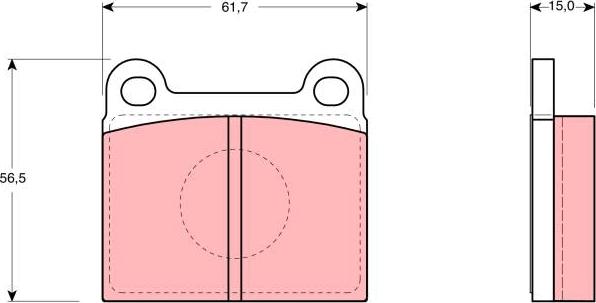 TRW GDB910 - Kit de plaquettes de frein, frein à disque cwaw.fr