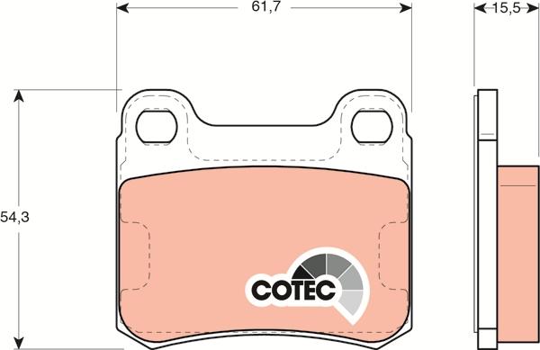 TRW GDB911 - Kit de plaquettes de frein, frein à disque cwaw.fr