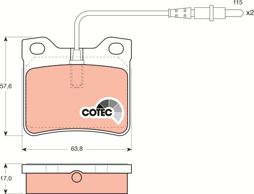 TRW GDB985 - Kit de plaquettes de frein, frein à disque cwaw.fr