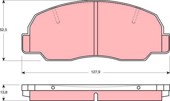 TRW GDB980 - Kit de plaquettes de frein, frein à disque cwaw.fr