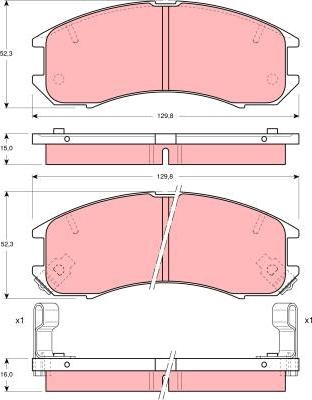 TRW GDB981 - Kit de plaquettes de frein, frein à disque cwaw.fr