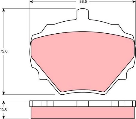 TRW GDB974 - Kit de plaquettes de frein, frein à disque cwaw.fr