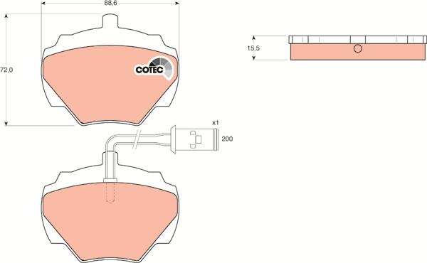 TRW GDB976 - Kit de plaquettes de frein, frein à disque cwaw.fr