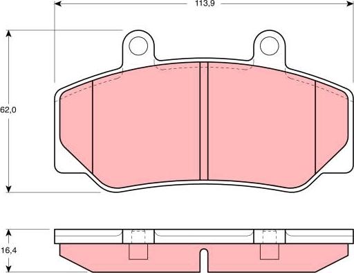 TRW GDB970 - Kit de plaquettes de frein, frein à disque cwaw.fr