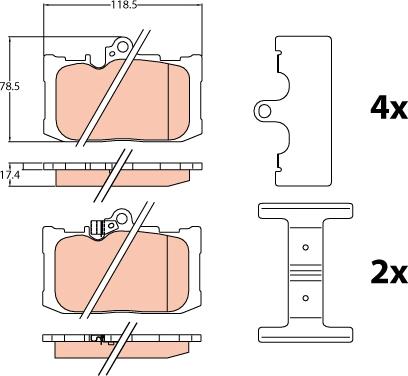 TRW GDB4460 - Kit de plaquettes de frein, frein à disque cwaw.fr