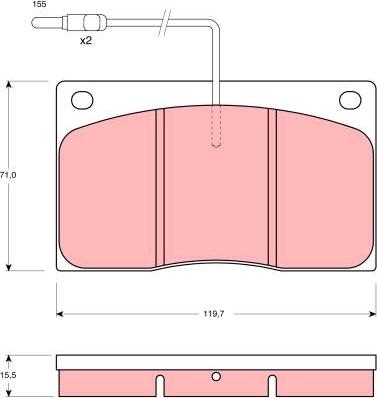 TRW GDB443 - Kit de plaquettes de frein, frein à disque cwaw.fr