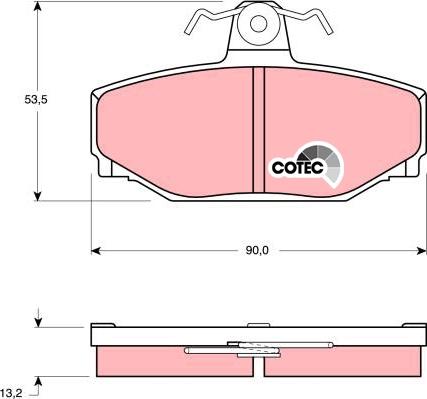 TRW GDB442 - Kit de plaquettes de frein, frein à disque cwaw.fr