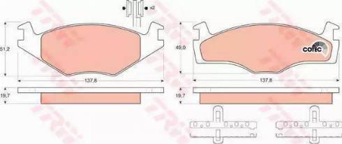 Delphi LP0421 - Kit de plaquettes de frein, frein à disque cwaw.fr