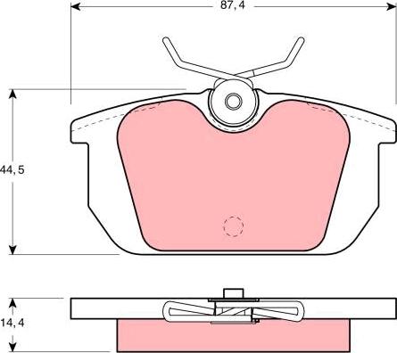 TRW GDB466 - Kit de plaquettes de frein, frein à disque cwaw.fr