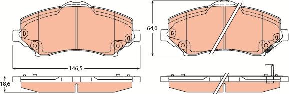 TRW GDB4605 - Kit de plaquettes de frein, frein à disque cwaw.fr