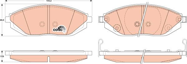 TRW GDB4606 - Kit de plaquettes de frein, frein à disque cwaw.fr