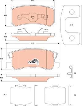 TRW GDB4600 - Kit de plaquettes de frein, frein à disque cwaw.fr