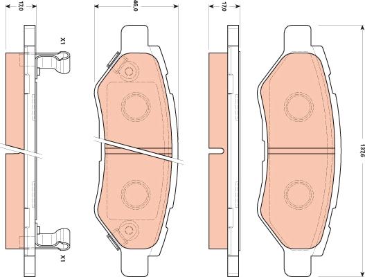 TRW GDB4602 - Kit de plaquettes de frein, frein à disque cwaw.fr