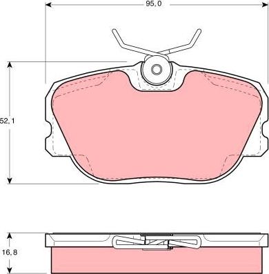 TRW GDB460 - Kit de plaquettes de frein, frein à disque cwaw.fr