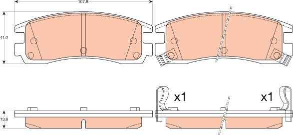 TRW GDB4098 - Kit de plaquettes de frein, frein à disque cwaw.fr