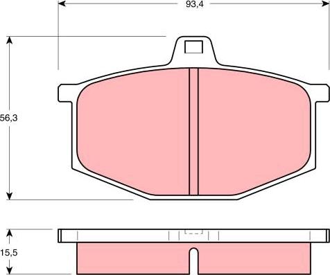 TRW GDB405 - Kit de plaquettes de frein, frein à disque cwaw.fr