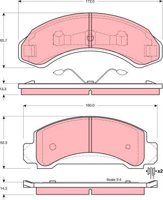 TRW GDB4004 - Kit de plaquettes de frein, frein à disque cwaw.fr