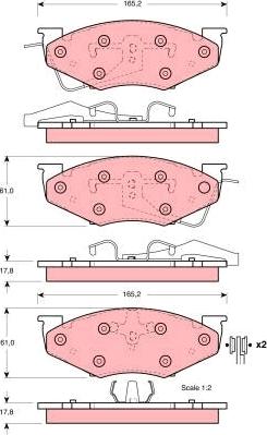 TRW GDB4008 - Kit de plaquettes de frein, frein à disque cwaw.fr