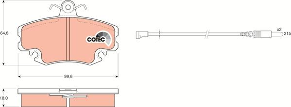 TRW GDB400 - Kit de plaquettes de frein, frein à disque cwaw.fr