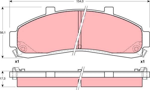 TRW GDB4010 - Kit de plaquettes de frein, frein à disque cwaw.fr